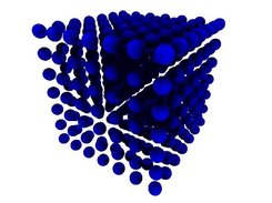 Simulated simple cubic (sc) structure