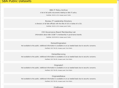 SBA Public Datasets Screenshot 2