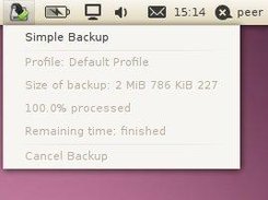 Simple Backup status indicator