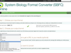 Select output format