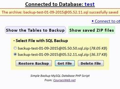 SBMD - Backup MySQL Database Screenshot 3