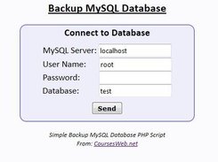 SBMD - Backup MySQL Database Screenshot 1