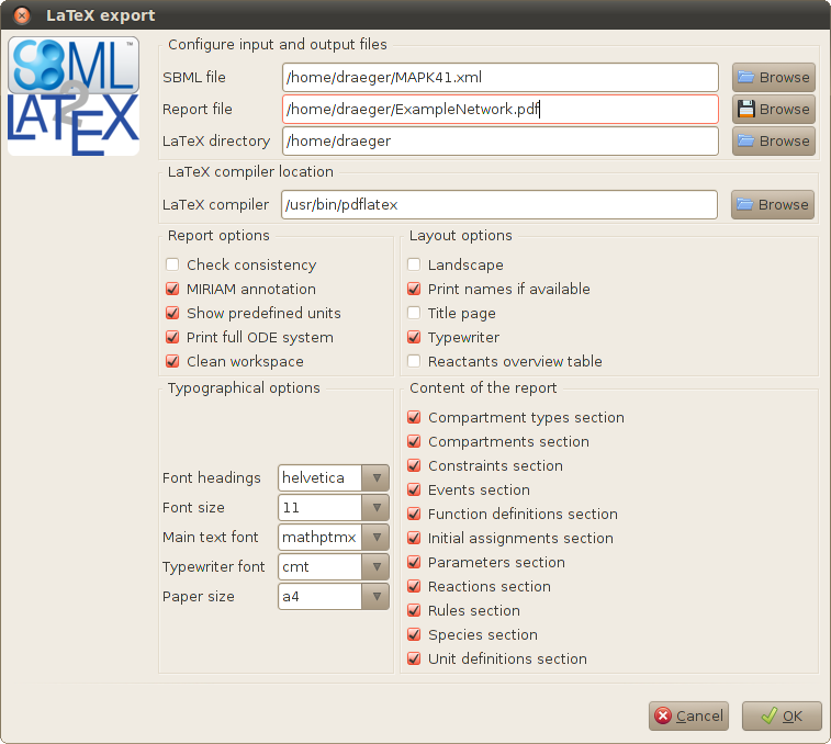 SBML2LaTeX