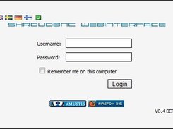 Login screen