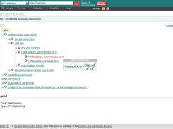 Browsing of the ontology using a tree