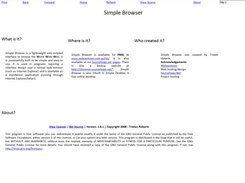 Simple Browser (V.1.6.1) runnig in Windows XP.