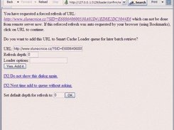 Requesting page refresh while offline