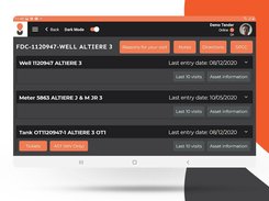 Scada-Lite FDCA - Asset List screen