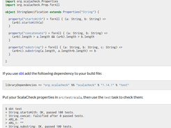 ScalaCheck Screenshot 1
