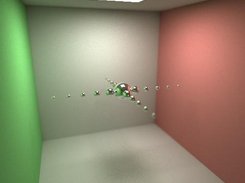 Cornell box with photon mapping and focus blur