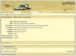 View nformation (metadata) about a e-portfolio resource