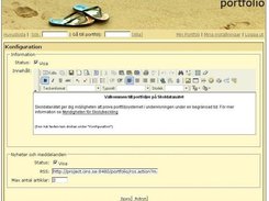 Administrator view with WYSIWYG editor
