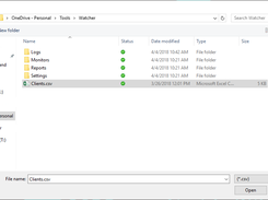 Browse for a csv file