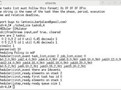 xterm execution of schedsimula tasks6.4