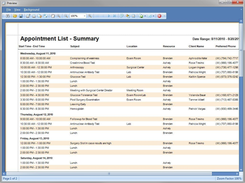 Scheduling Appointment Reports