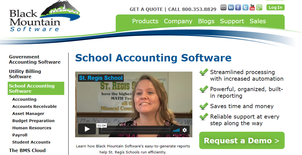 Black Mountain School Accounting Software Screenshot 1