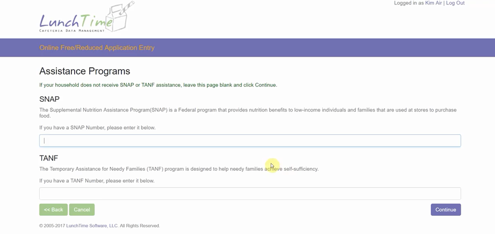 LunchTime School Lunch Software-AssistancePrograms