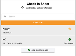 We have a Check In Kiosk and Digital Sign In Sheet Option Available for volunteers to use, this will avoid them having to fill out an hour log! 