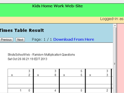 Generated question PDF preview and download link.