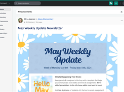 SchoolStatus classroom feed with Smore newsletter integration