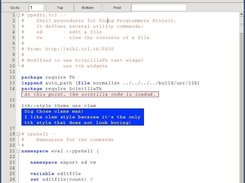 Scintilla widget in a Tcl/Tk application