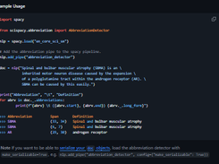SciSpaCy Screenshot 1