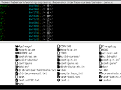 FreeBSD/ncurses, Unicode icons (v2.1.0)