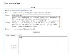 Adding an evaluation in Sci-Wi