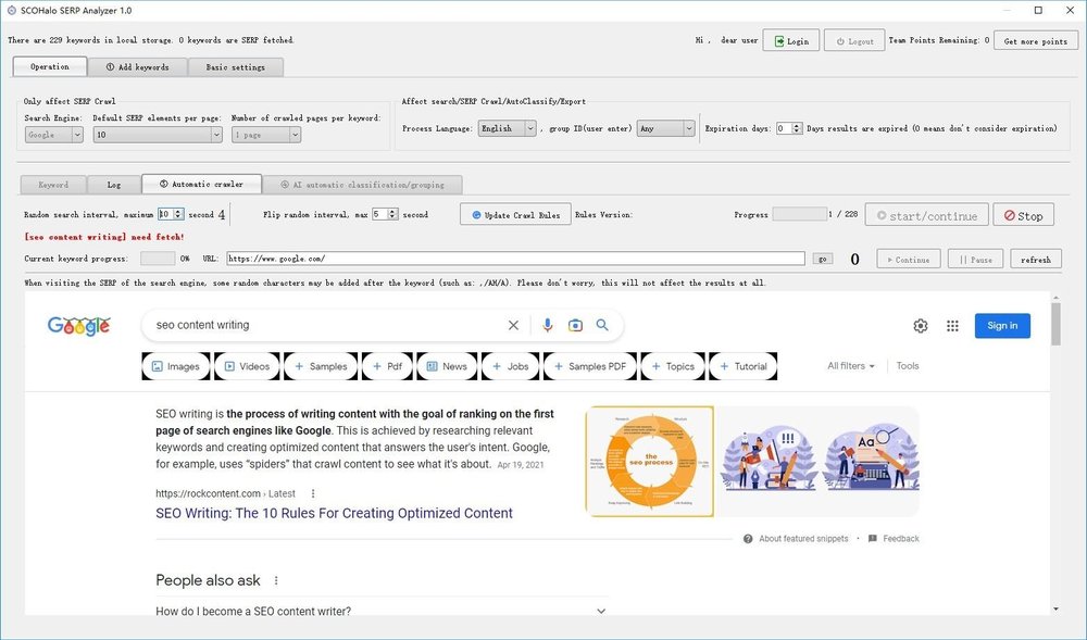 crawl serp