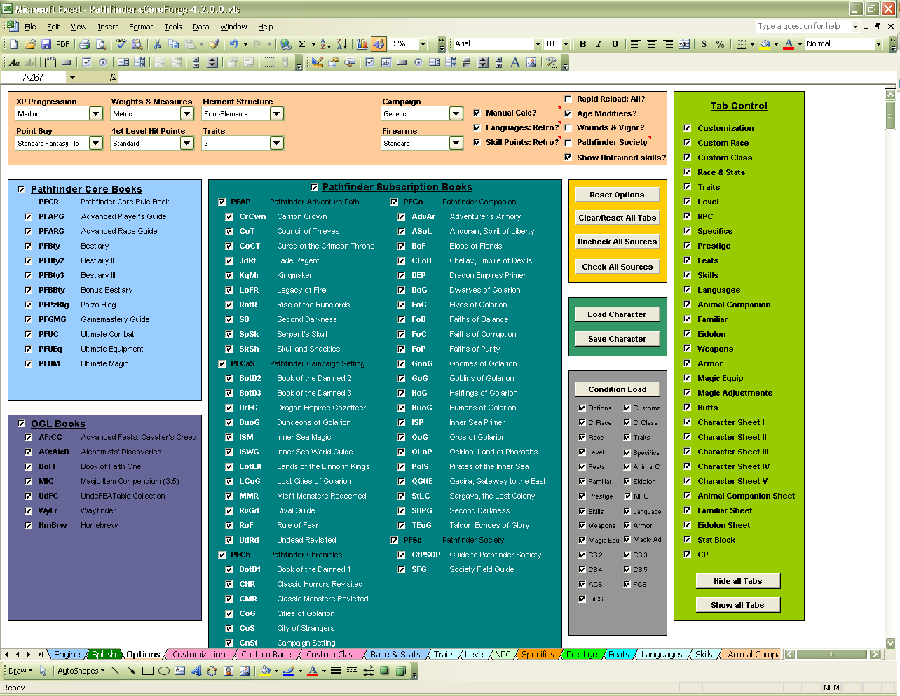 convert mod neceros pathfinder character sheet for mac