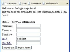 First page of install