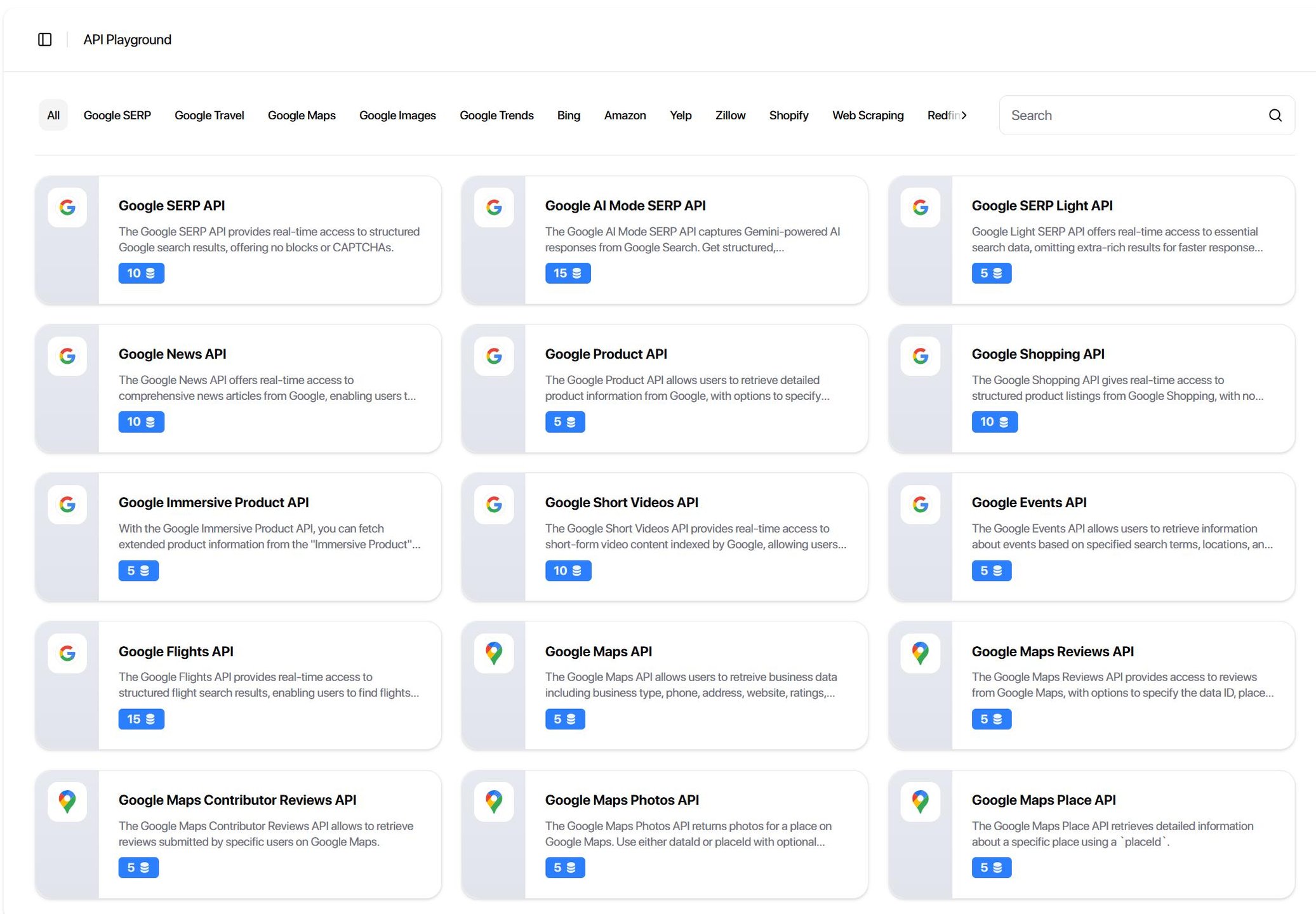 HasData API Playground