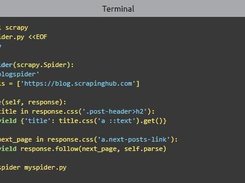 Build and run your web spiders