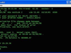 An April 2006 version of scredit2 logged in to SCOPE/Hustler