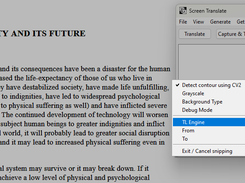 Snipping context menu