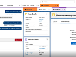 View of ScreenMeet embedded in Salesforce