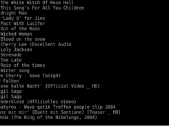 opcion listar canciones