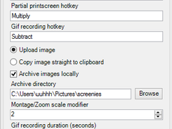 Settings window