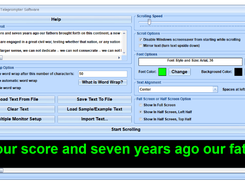 Scrolling Teleprompter Software Screenshot 1