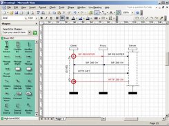 Highlighted error in Microsoft Visio