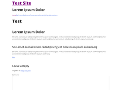 Page with no extra CSS