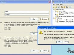 Showing server settings (regenerating certificates)