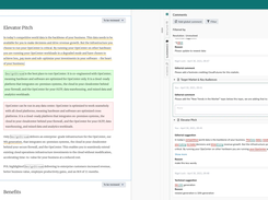 Subject matter experts and reviewers use the Review Space module to collaborate on content within an intuitive interface. This tool presents reviewers with a comments panel showing feedback and collaboration from other people.