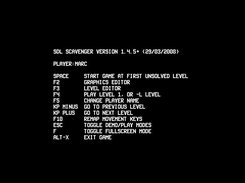SdlScavenger - the menu