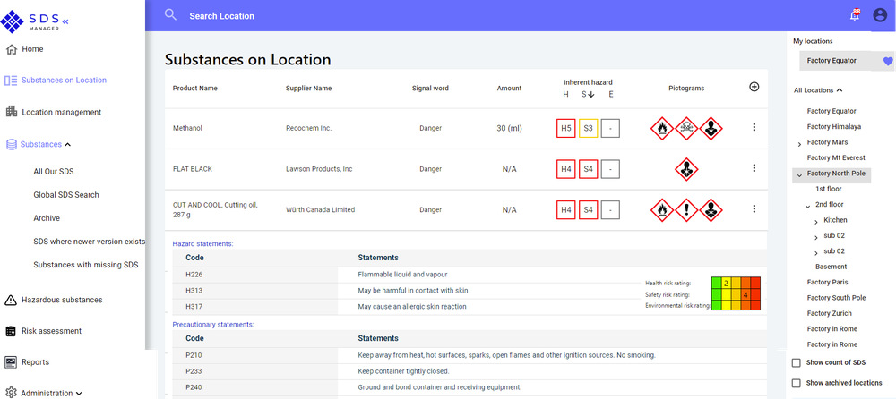 Manage your SDS library