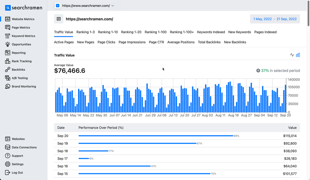 Website Metrics