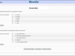 A quiz in moodle carried out with Safe Exam Browser (SEB)