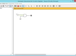 Pantalla de simulación con un circuito básico