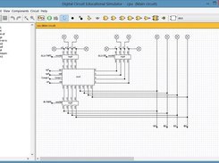 Pantalla con un circuito complejo