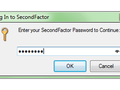 Secure your security with a password for SecondFactor.